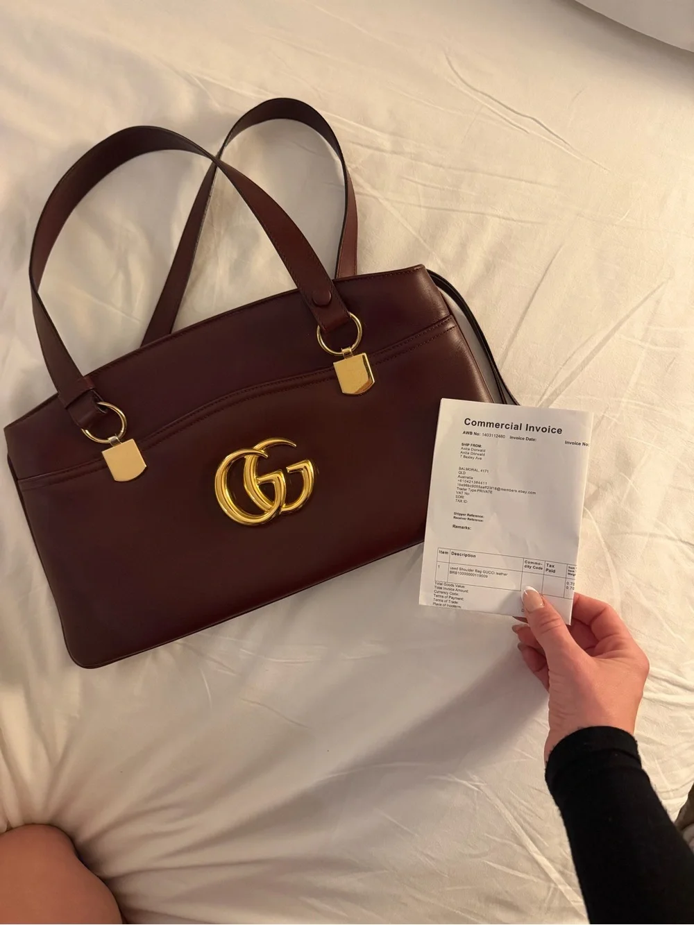 Gucci Arli leather bag in burgundy (Bordeaux) - Picture 8 of 10